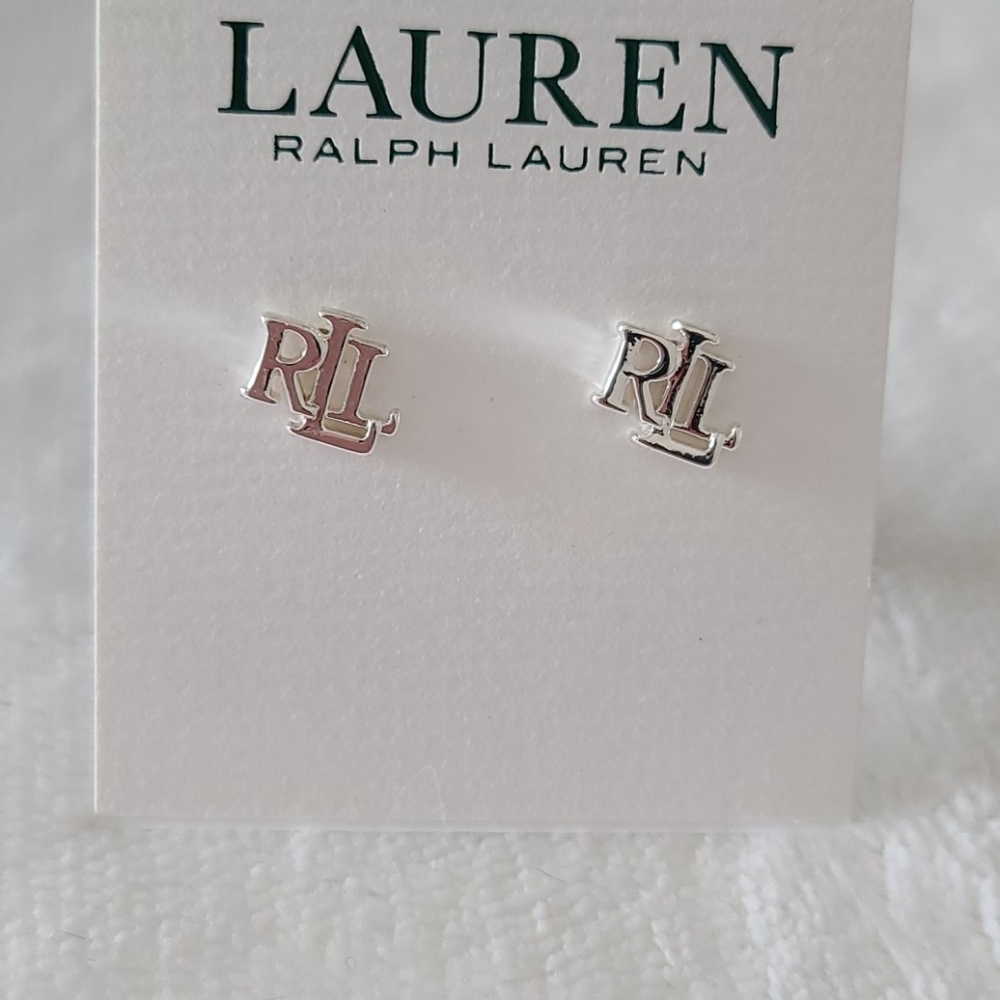 Ralph Lauren logo stud earrings